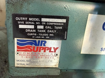 Used AIR SUPPLY CV97A11A352A Lubricated Reciprocating Air Compressors Michigan US | Miedema Asset Management Group #1390027