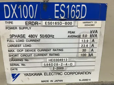 Used 2009 YASKAWA / MOTOMAN YRES0165DA00 Robots Ohio US | HGR 24 #1441609