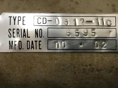 USED TOKKO KOGYO CD-0612-11C
