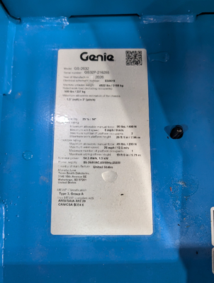 New | in-Stock 2026 Genie GS-2632E Scissor Lifters Texas US | Stack Equipment #1208740