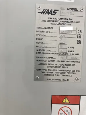 2023 HAAS MINI MILL MACHINING CENTERS, VERT., N/C & CNC | Prime Machinery (6)