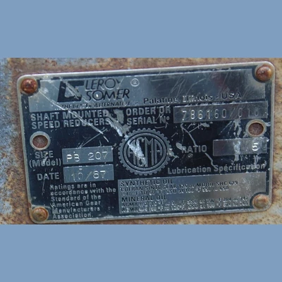 Leroy Somer PB 207 Shaft Mounted Reducer