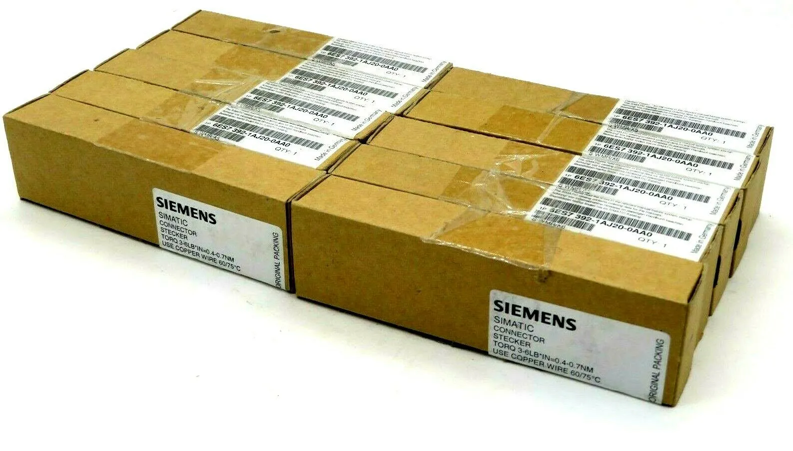NEW LOT OF 10 SIEMENS 6ES7 392-1AJ20-0AA0 SIMATIC CONNECTOR 6ES73921AJ200AA0