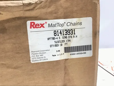 Rexnord HP931K7-1/2 – 81400023 Tabletop Chain 10 Ft