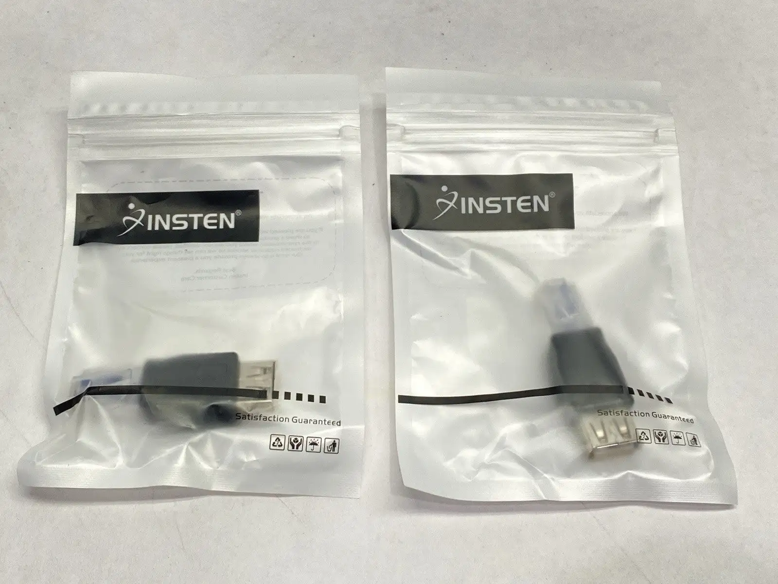 NEW INSTEN MALE USB TYPE A / MALE RJ45 ETHERNET CONNECTOR LOT OF 2