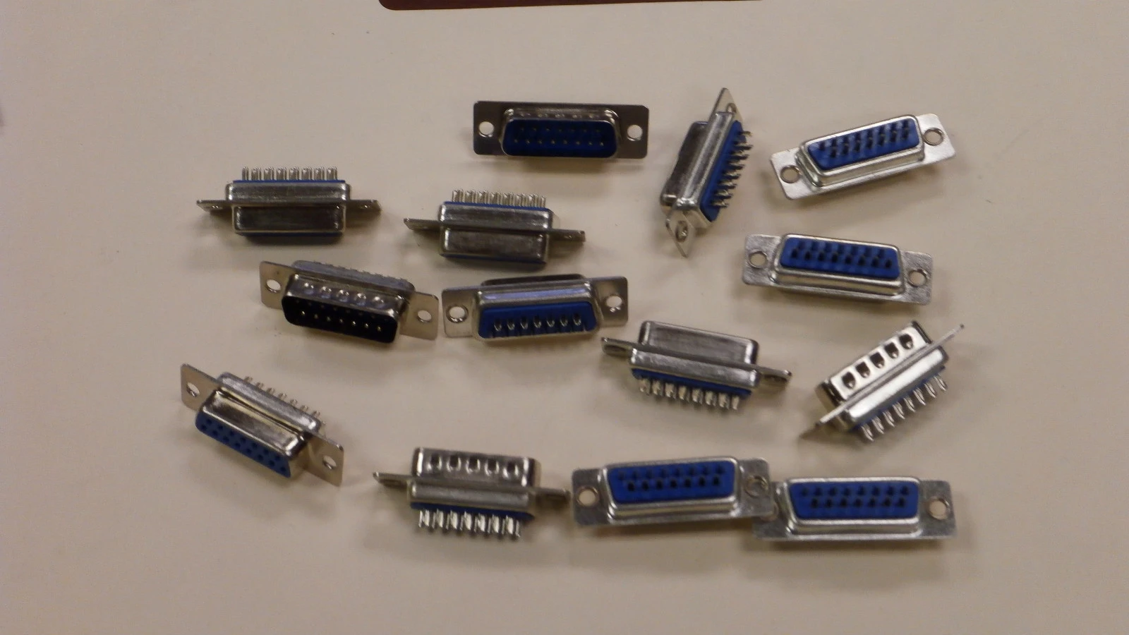 New 15-POS Male to Female Connectors (with Blue Backing) QTY 14