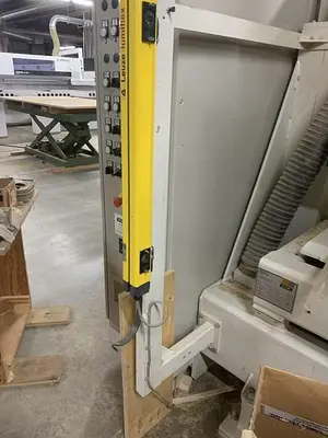 KOCH SBD-B DOUBLE-END FEED-THROUGH TRIM, BORE, GLUE, & DOWEL MACHINE