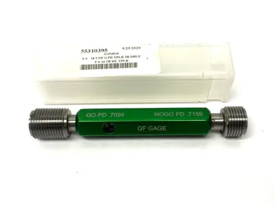 USED GF GAGE PLUG THREAD GAGE: 3/4-16 THREAD, 2B CLASS, DOUBLE END