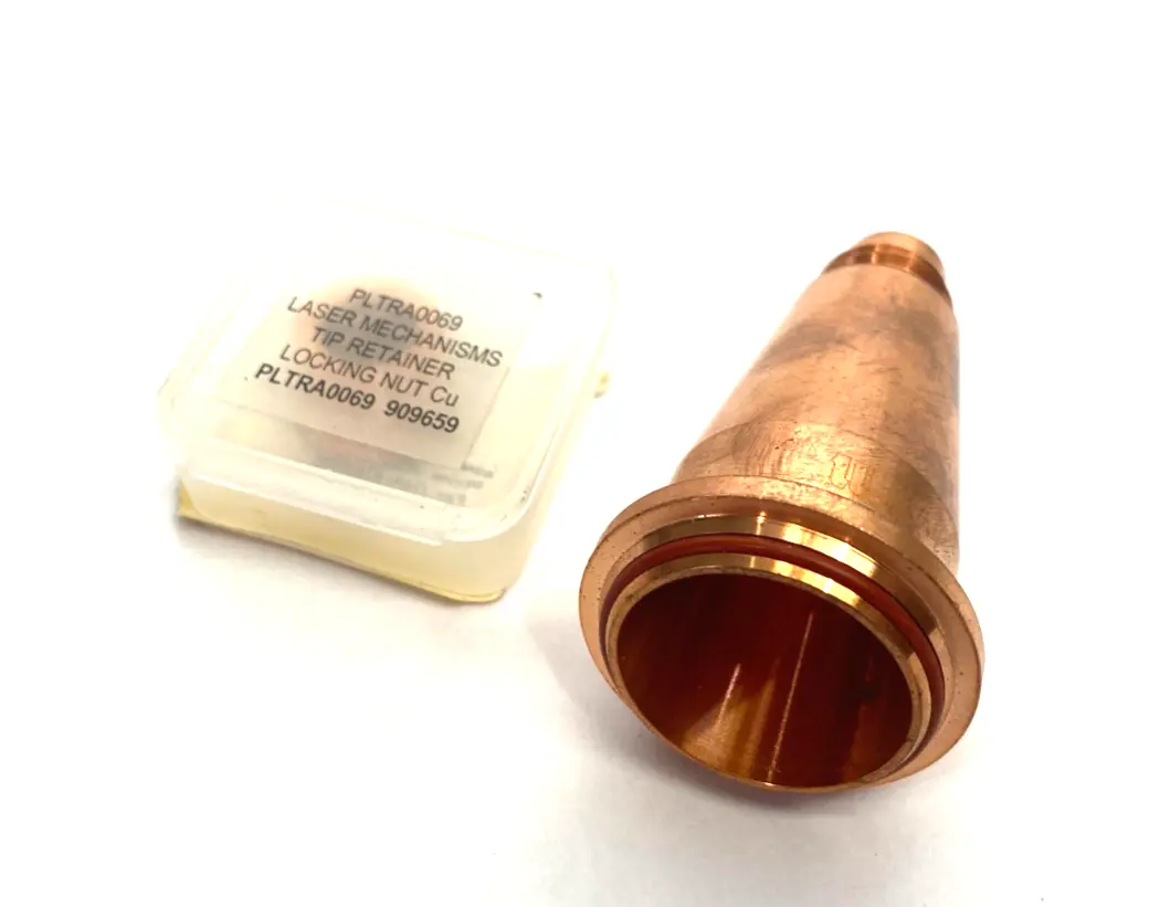909658, PLTRE0055, 909659, PLTRA0069 | Laser Mechanisms PLTRE0055 Tip Retainer Extension & PLTRA0069 Locking Nut - New
