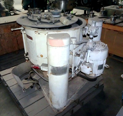Ametek 26 X 12 perforate basket centrifuge, rubber-lined.