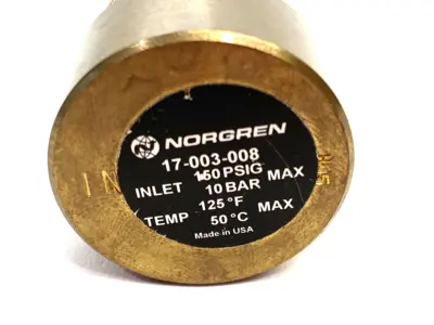 USED NORGREN COMPACT FLOW INDICATOR, IN-LINE, 1/4" NPT