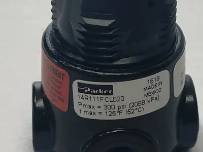 14R111FCL020 | Parker  Pneumatic Regulator 1/4" NPT Ports 300psi Max Pressure - New Other