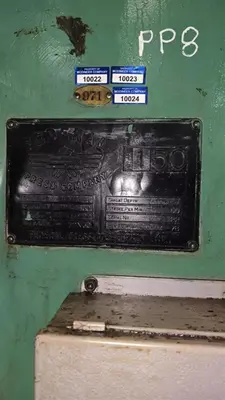 1978 FEDERAL 150 TON 2 POINT GAP FRAME PRESS Gap Frame, Double Crank Presses | Timco, Inc. (7)
