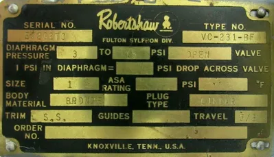 NEW ROBERTSHAW VC-231-BF ACTUATOR VALVE VC231BF