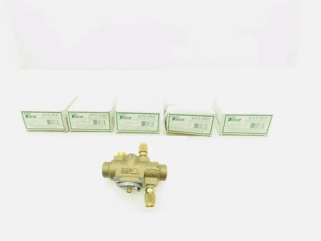 Taco ACUF-050-AC-1 Circuit Setter Balancing Valve 1/2" Sweat Connection Lot of 5