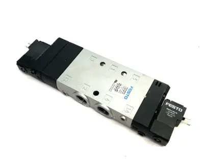 USED FESTO PISTON GATE SOLENOID VALVE, 5/3 EXHAUSTED, 170279