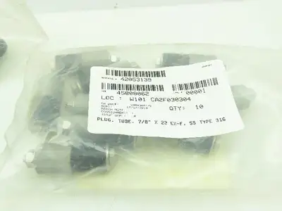 Conco Systems XFQ67822 Expansion Tube Plug 316 SS 7/8" x 22 LOT OF 20