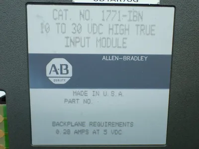 Used ALLENBRADLEY 1771IBN PLC Input & Output Ohio US | HGR 24 #879765