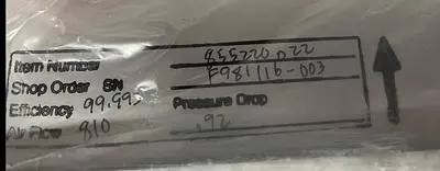 USED CAMFIL 01FS-20H23F12-5B-3-E-A-2D-0/00 HIGH CAPACITY FILTER 23X20,12