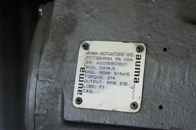 AUMA SA14.5/GZ30 Electric Valve Actuator – New Surplus