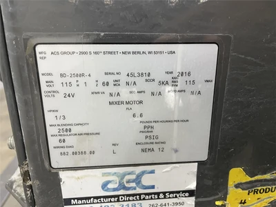 USED AEC, INC. BD-2500R-4