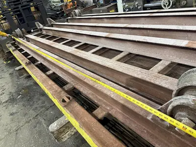 10' X 20' HEAVY DUTY STEEL TRANSFER PULL CART / RAIL CAR: YOBRO #24623