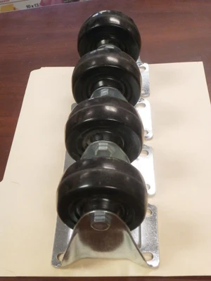 Unused Black XL4.8 Wheels w/Aluminum Base (non-swivel, QTY 4)