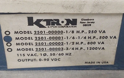 USED KTRON 2501-00001