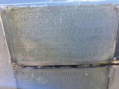 USED CHERRY BURRELL/VOGT INSTANT FREEZER V8D