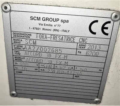 Used 2013 SCM ACCORD 30 FX-M CNC Routers Illinois US | Aucto #1306857