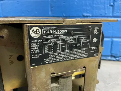 Used ALLENBRADLEY 194RNJ200P3 Switchgears Ohio US | HGR 24 #1542164