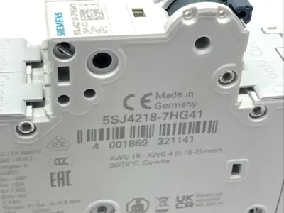 5SJ4218-7HG41 | Siemens  Miniature Circuit Breaker 240V 14kA, 2P, C-Trip, 15A - New Other