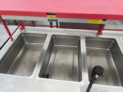 Used ColorPoint Used ColorPoint 74" Commercial Buffet 4 Open Well Steam Table Heated 220V Steam Tables (Food) Illinois US | Falcon Restaurant Supply #1376356