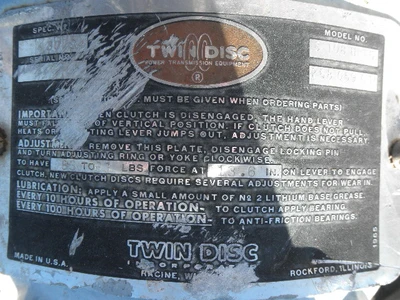 USED TWIN DISC C 108 HP5