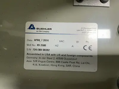 Used 2014 BUEHLER 492500 Chemical & Process Equipment Ohio US | HGR 24 #1517986