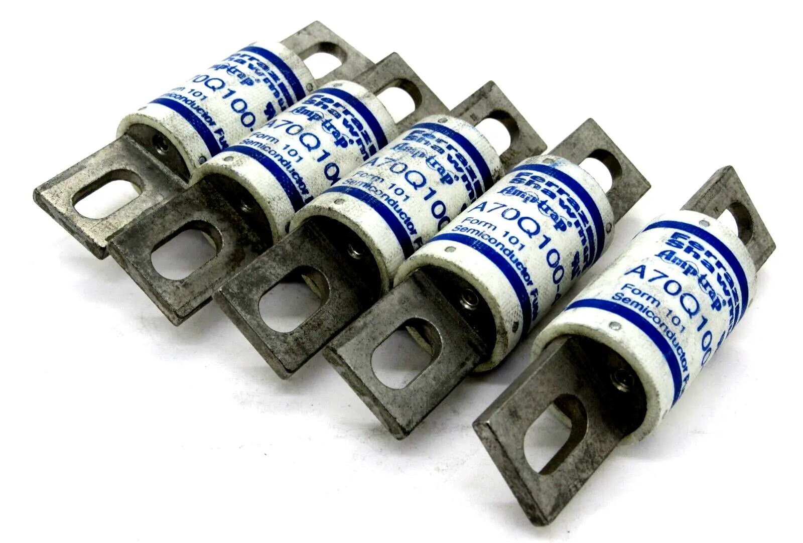 NEW LOT OF 5 MERSEN FERRAZ SHAWMUT A70Q100-4 SEMICONDUCTOR FUSE A70Q1004