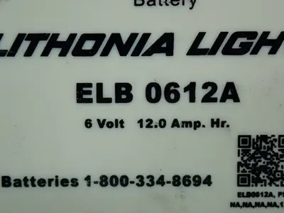 Used LITHONIA LIGHTNING ELB0612A Batteries Ohio US | HGR 24 #983153