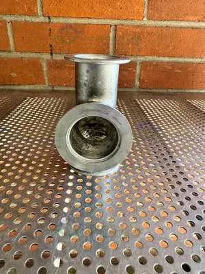 Used 3 WAY STAINLESS STEEL KF 50 NIPPLE VACUUM FITTING Valves/Fittings California US | Equipment Lab #1317054