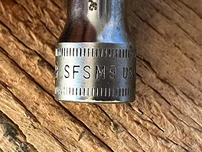 SNAP ON  SFSM9  3/8" Drive 6-Point Metric 9mm Deep Socket  USA