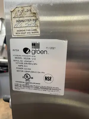 Used Groen Used Groen XS-208-12-3 Intek Stainless Connectionless Steamer - 208V, 3 Phase - JD Steam Cooking Equipment Illinois US | Falcon Restaurant Supply #1375081