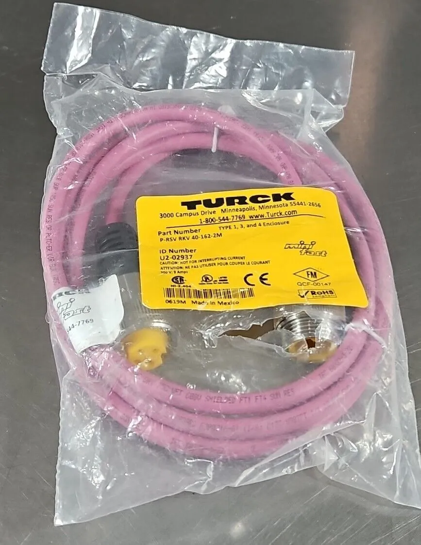 TURCK P-RSV RKV 40-162-2M Cordset. Loc5D-21