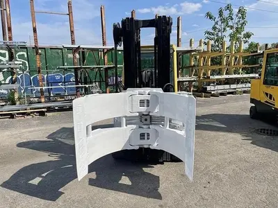 12,000 POUND HYSTER MODEL S120FTPRS ENCLOSED CAB ROLL CLAMP FORKLIFT MFG. 2017