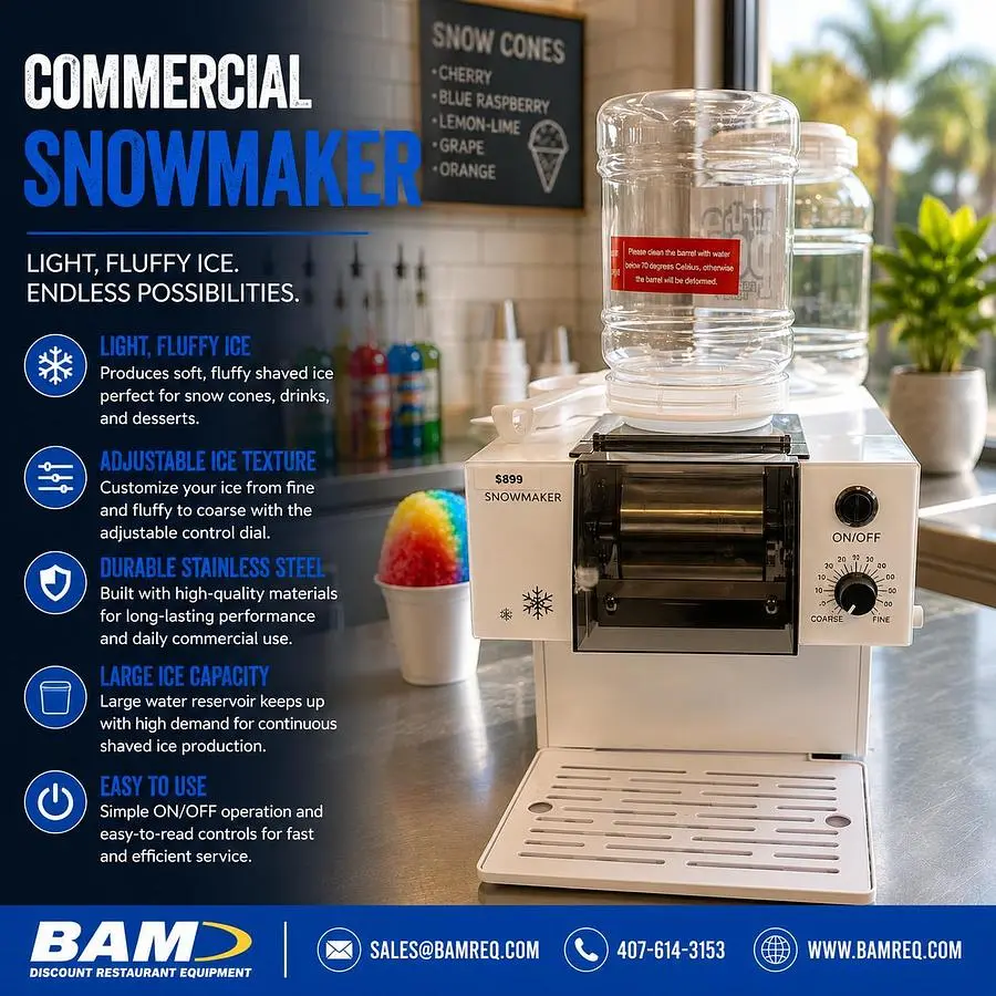 New | in-Stock NORTH POLE DB40-1 Snow Cone Machines Florida US | BAM Discount Restaurant Equipment #1308619