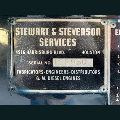 USED STEWART AND STEVENSON 12VGDT-400