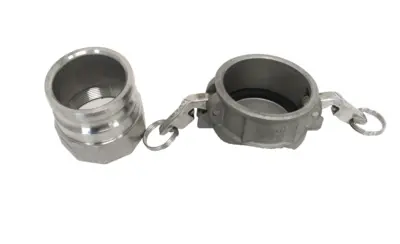 NEW DIXON 300-A-SS 3" X 3" CAM & GROOVE MALE ADAPTER W/ SAFLOK DC-3"-SST CAP
