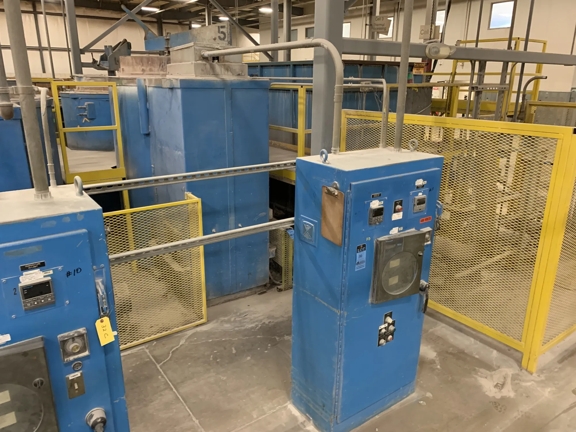 1250-DEGREE LINDBERG CYCLONE "12-EC-3360-12" ELECTRIC PIT-TYPE TEMPERING FURNACE - WORK DIAMETER 33” - WORK DEPTH 60” - 5 HP FAN