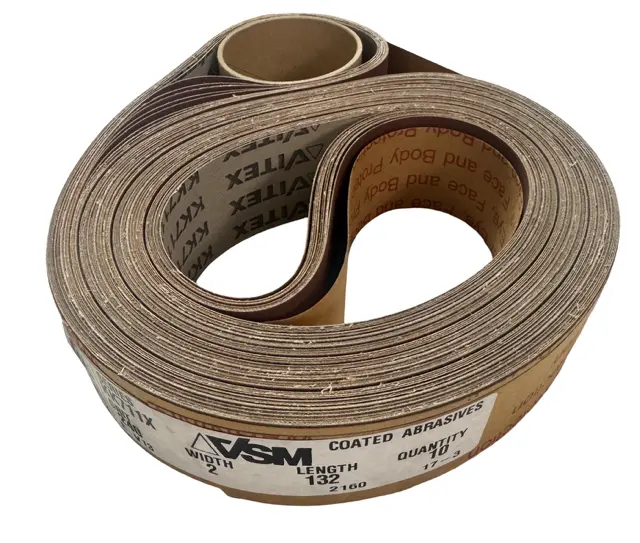 VSM 2" x 132" Sanding Belts 240 Grit Aluminum Oxide 10 Pack