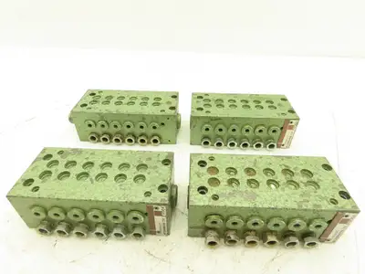 Vogele BVRL12A1 Lubrication Distribution Manifold 12-Outlet Valve Block Lot of 4