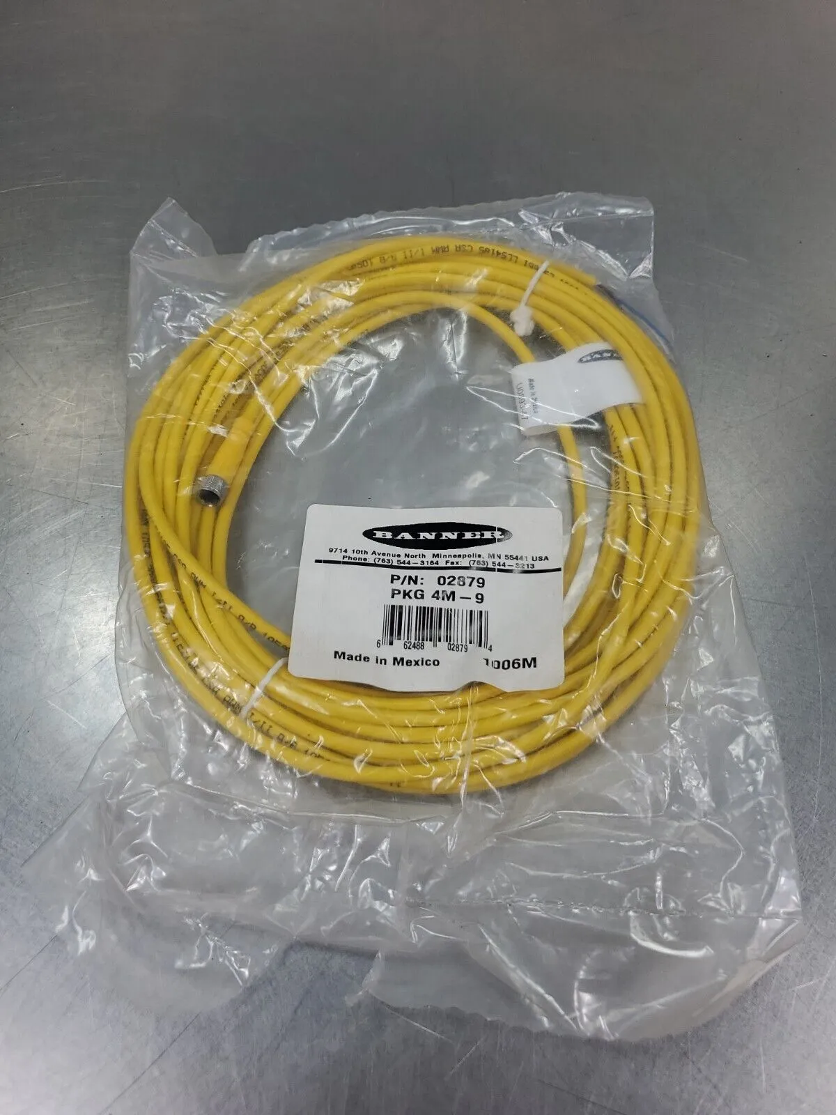 BANNER PKG 4M-9 (02879) CONNECTOR QUICK DISCONNECT CABLE FEMALE. 5A-12/4
