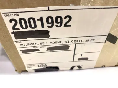 USED GRACO KIT MIXER, BELL MOUNT 1/4 X 24 EL PACKAGE OF 50